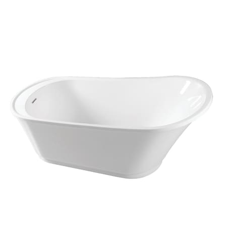Freestanding Bathtubs, 59.45 L, 28.38 W, White, Acrylic